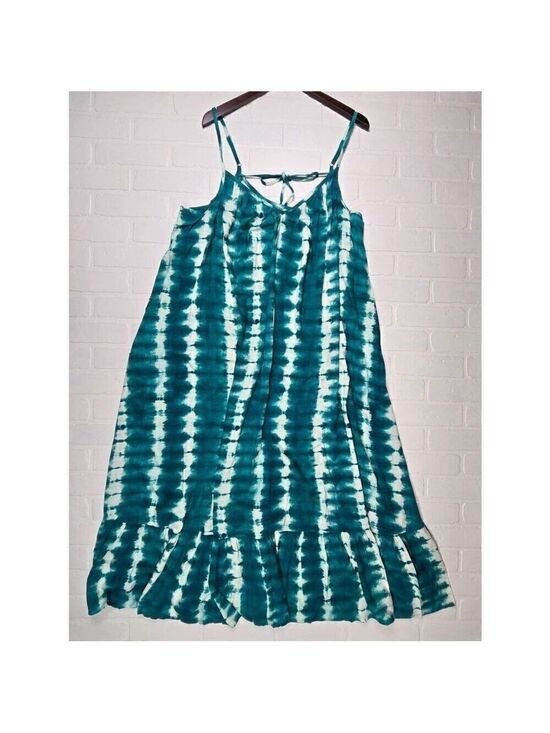 Ava & Viv Dresses & Skirts - Ava & Viv Teal Print Sun Dress 3X